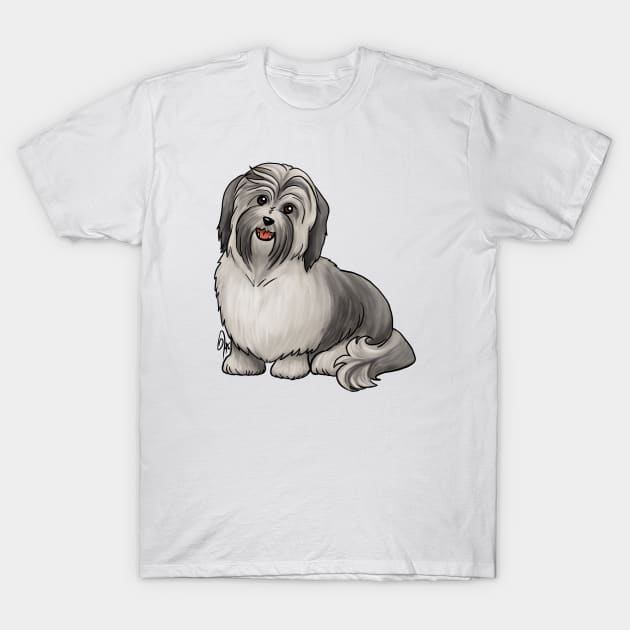 Dog - Havanese Dog - Silver T-Shirt by Jen's Dogs Custom Gifts and Designs